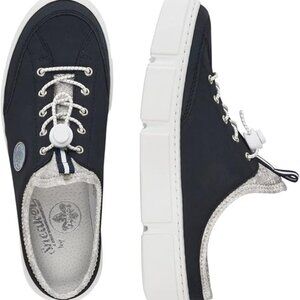 NEW RIEKER Enya Comfort Mules black white for women 462mn